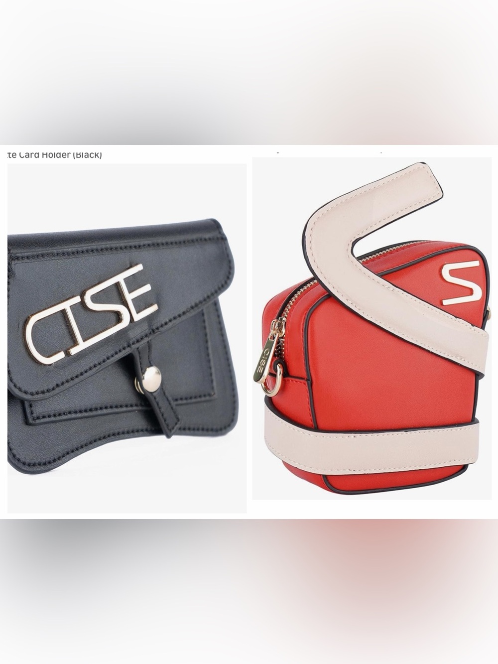 NWT CISE bundle of Sterlo Statement Bag in Fire/ Charlotte Card Holder in Black